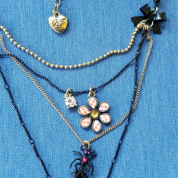 Betsey Johnson Vintage Quad-Strand Charm Necklace - EPC - Picture 6 of 8